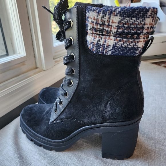 NWOT Veronica Beard Westport Water Resistant Black Suede Boots - Size 10 - Picture 4 of 14